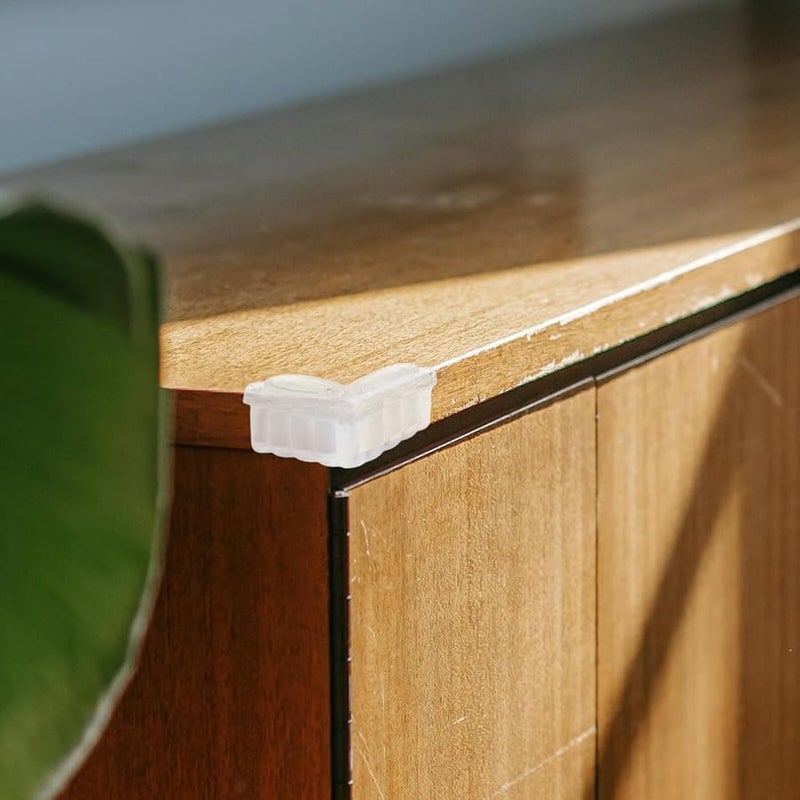 Clear Corner Guards 10pcs Transparent Table Edge Protectors with Adhesive Safety Furniture Bumpers - Image 4